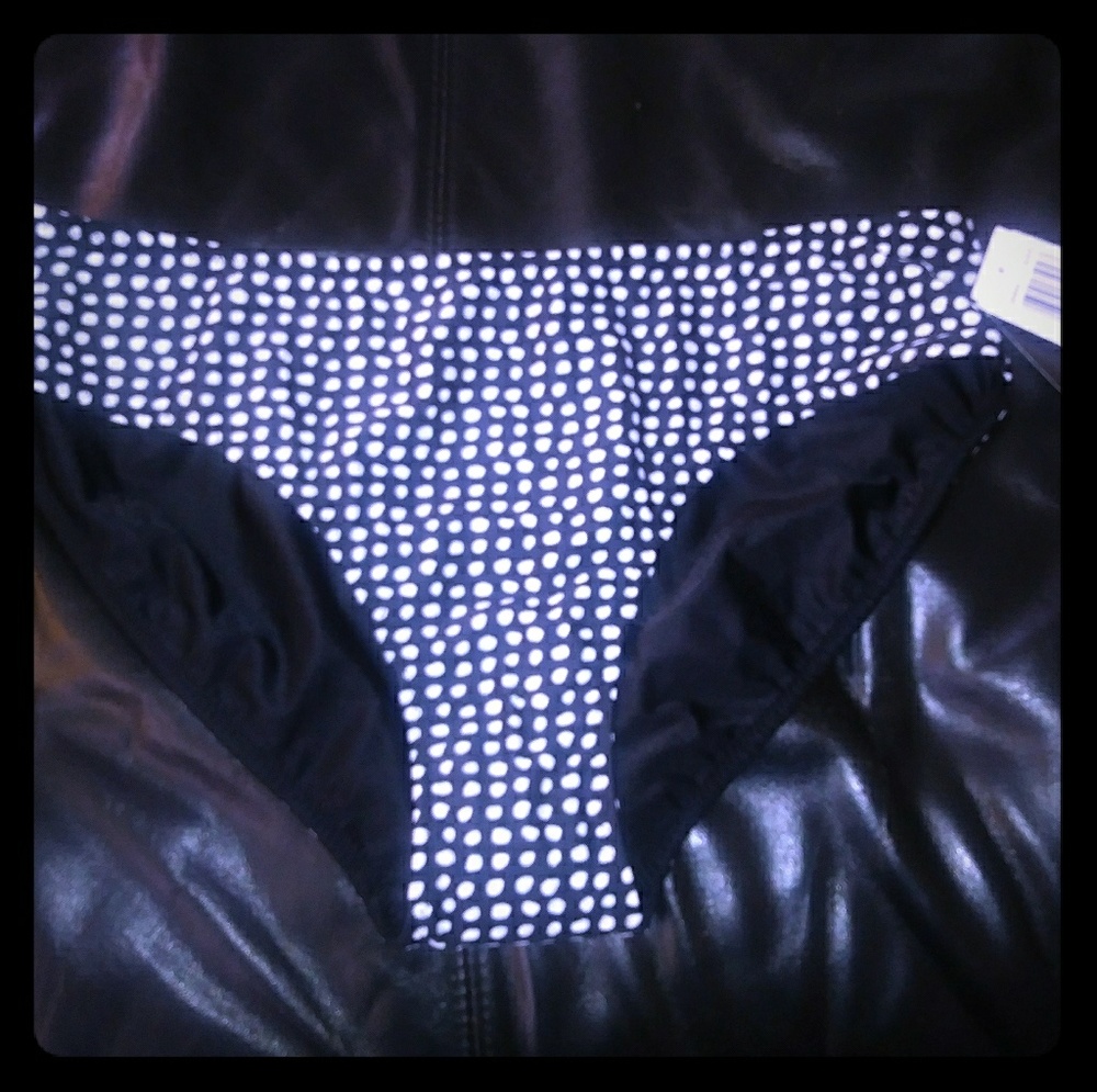 Be Creative Reversible Black Dotted Bikini Bottom